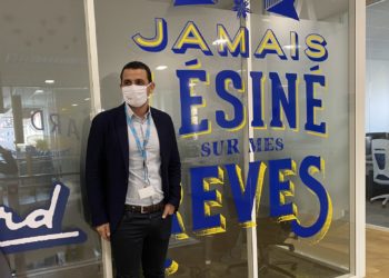 Laurent Choukroun dans les locaux de l’Épopée à Sainte-Marthe