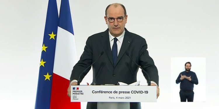Le Premier ministre Jean Castex s'est adressé aux Français jeudi 4 mars (Crédit : compte Twitter du Gouvernement)