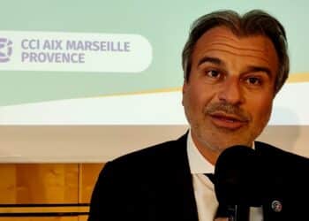 Jean-Luc Chauvin, président de la CCIAMP jeudi 22 avril au Palais de la Bourse de Marseille