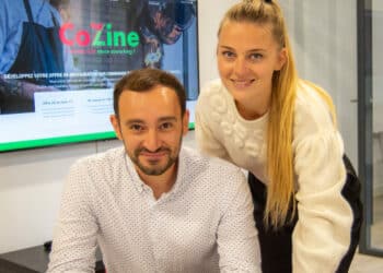 Dimitri Mieral et Sophie Vollaire, les fondateurs de Cozine (Crédit JYD)