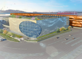 Une vue de ce que sera le futur MRS4 d'Interxion sur le port de Marseille (Crédit DR)