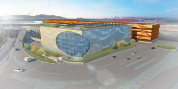 Une vue de ce que sera le futur MRS4 d'Interxion sur le port de Marseille (Crédit DR)