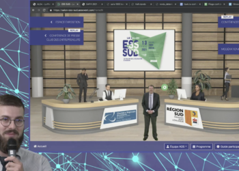 Alexy Gargani a présenté la plateforme de salon virtuel Alga (Crédit DR)