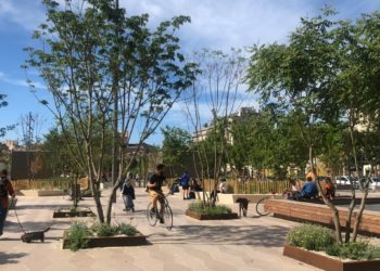 La nouvelle place Jean-Jaurès, dite La Plaine (crédit : Manon Ladonski)