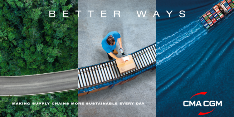 La nouvelle identité visuelle de CMA CGM met l'accent sur le développement durable (Crédit DR)
