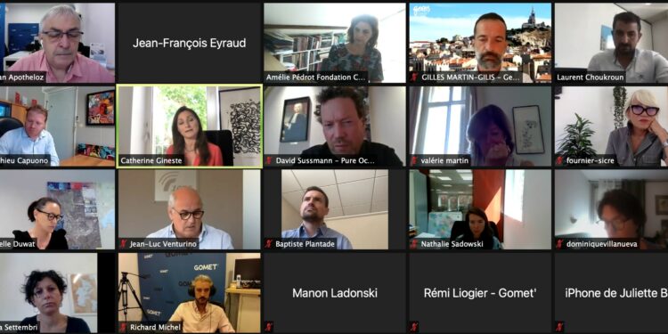 Participants au débat mécénat organisé par Gomet'. (Capture d'écran Zoom).