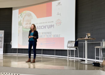 Solène Espitalie, fondatrice des jardins de Solène, a séduit le jury avec son projet contre le gaspillage alimentaire et d'inclusion de personnes en situation de handicap (Crédit RM)