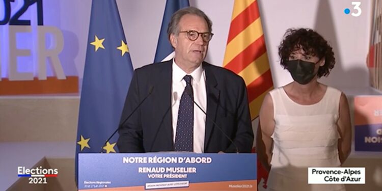 Renaud Muselier a pris la parole dimanche soir pour appeler chacun à prendre ses responsabilités au second tour (Capture France 3)