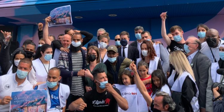 Benoît Payan, le maire de Marseille sur le site de l'ancien McDonald's mercredi 2 juin 2021 (Crédit @BenoitPayan).