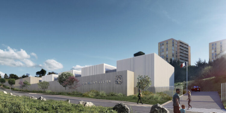 TPF ingénierie a notamment travaillé sur le nouveau centre du SDIS à Saint-Julien dans le 12ème arrondissement de Marseille (Crédit Land)
