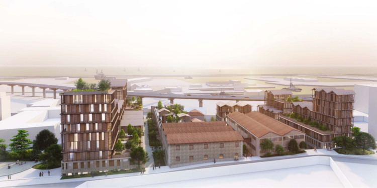 Le futur campus du numérique au coeur d'Euroméditerranée 2, proche du bassin de radoub (Crédit LaPlateforme_)