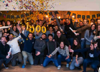 L’équipe de Gojob fête sa levée de fonds de 11 millions d’euros (Crédit DR)