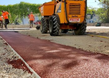 La société Eiffage a pris les travaux en main en proposant son revêtement Bioklair