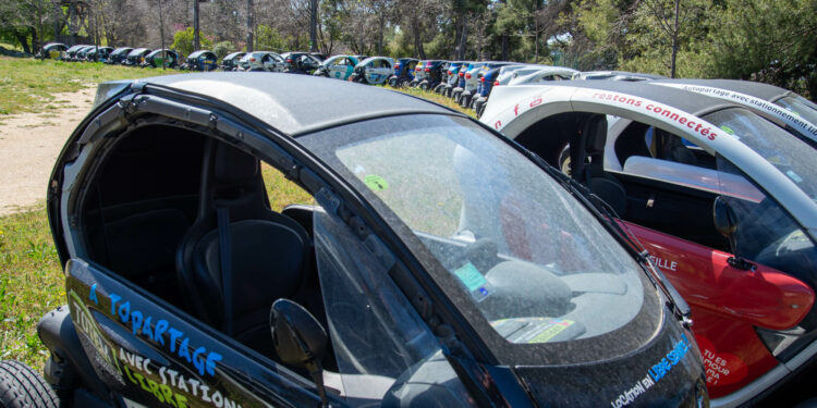 Les Twizzy électrique de Totem Mobi sont à l'arrêt pour le moment (Crédit JYD)