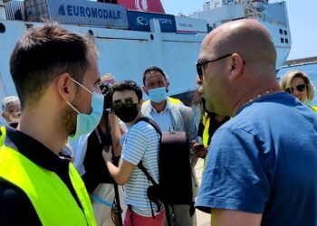 Un docker du port de Marseille interrompt la conférence de presse organisée par la Ville et le GPMM mercredi 28 juillet