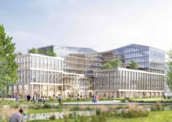 Une esquisse du futur campus Onepoint à Bordeaux (Crédit architectes Valode et Pistre)