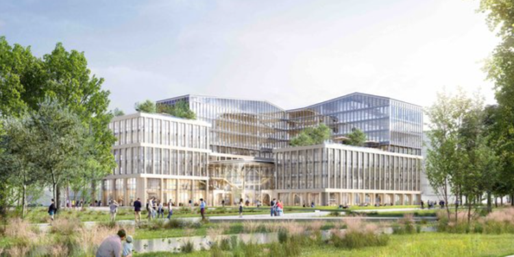 Une esquisse du futur campus Onepoint à Bordeaux (Crédit architectes Valode et Pistre)