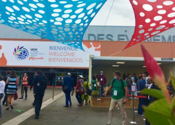 Le Congrès mondial de la nature se déroule au Parc Chanot dans le 8e arrondissement de Marseille (Crédit Gomet'/JRG)