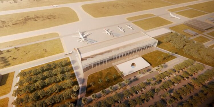 Le projet d'aéroport de Donsin à 35km de Ouagadougou. Image Meridiam.