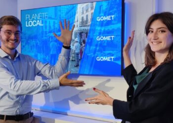 Rémi Liogier et Julie Rampal-Guiducci de la rédaction de Gomet' sur le plateau de BFM Marseille Provence.