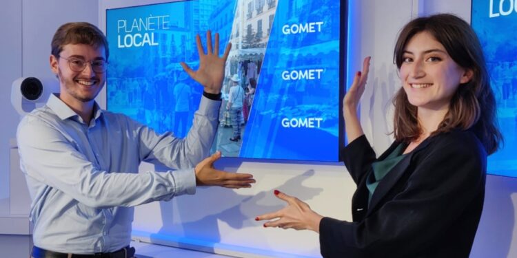 Rémi Liogier et Julie Rampal-Guiducci de la rédaction de Gomet' sur le plateau de BFM Marseille Provence.