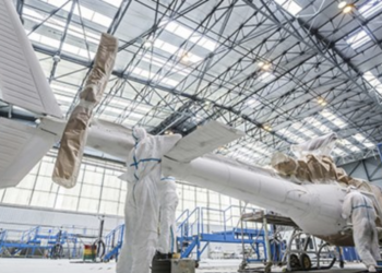 Satys est spécialisée dans les peintures pour avions et hélicoptères (Crédit DR)