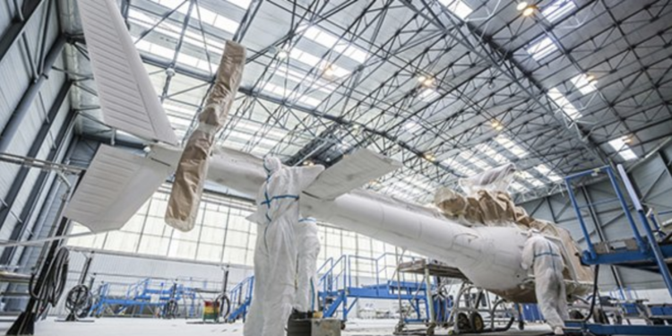 Satys est spécialisée dans les peintures pour avions et hélicoptères (Crédit DR)