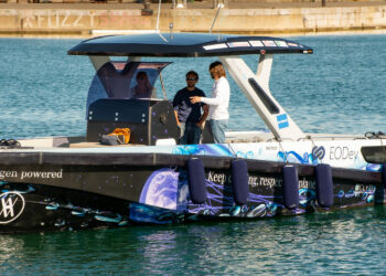 Le bateau à hydrogène de la société de La Ciotat Hynova fait partie des nouveaux lauréats du plan de relance (Crédit JYD)