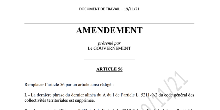 Gomet' a pu se procurer le opremier document de travail sur l'amendement de la réforme métropolitaine (Crédit DR)