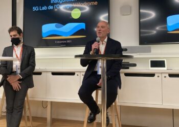 Stéphane Richard , le P-dg d'Orange, est venu inauguré le 5G lab à Marseille le 9 décembre (Crédit DR)