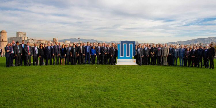 Les chefs d'Etat et responsables politiques réunis lors de la Méditerranée du Futur à Marseille en novembre 2019 (Crédit JYD)