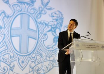 Benoît Payan (PS), maire de Marseille, lors de la conférence de presse de rentrée 2022