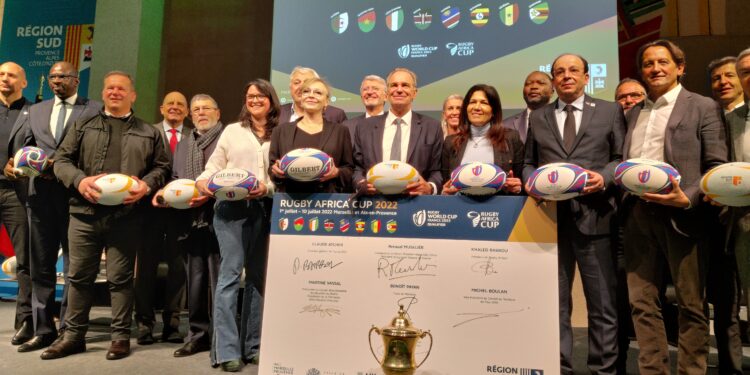 Les élus locaux et organisateurs de la Rugby Africa Cup se sont rencontrés mardi 1er février à l'hôtel de région (crédit : Rémi Liogier)