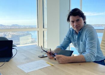 Jean-Baptiste Pietri dans son bureau de la tour La Marseillaise (Crédit RM)