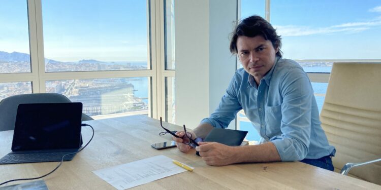 Jean-Baptiste Pietri dans son bureau de la tour La Marseillaise (Crédit RM)