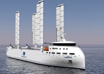 Le nouveau cargo à voile de Jifmar, "Canopée", servira notamment à transporter des éléments de la fusée Ariane 6 (Crédit DR)