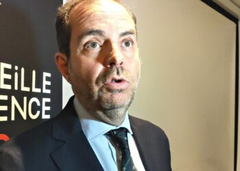 Yves Moraine en conférence de presse au Pharo mercredi 2 février 2022 (Crédit Gomet'/JRG)