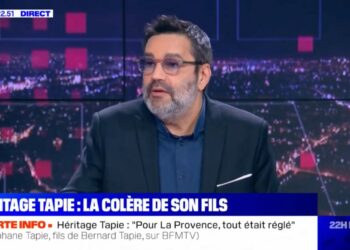 Stéphane Tapie a rompu le silence le 26 janvier 2022 dernier prenant fait et cause pour l'offre de Xavier Niel (Crédit capture BFM)