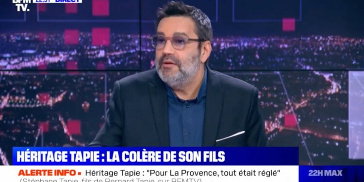 Stéphane Tapie a rompu le silence le 26 janvier 2022 dernier prenant fait et cause pour l'offre de Xavier Niel (Crédit capture BFM)