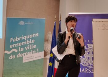 L'adjointe au maire de Marseille en charge de l'urbanisme, Mathilde Chaboche, jeudi 14 mars 2022 (crédit : Rémi Liogier)