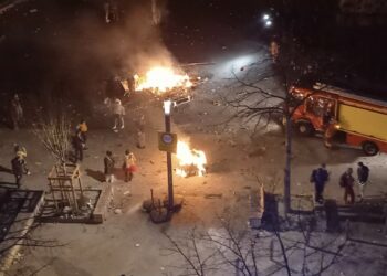 La place Jean Jaurès à la Plaine vers 22h dimanche 20 mars 2022 (Crédit DR)