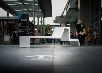 Un banc public made in Cyria (Crédit Cyria)