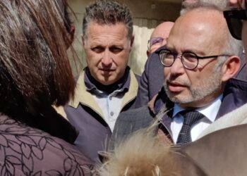 Lionel Royer-Perreaut (à droite), maire des 9e-10e arrondissements de Marseille et Didier Réault (à gauche), vice-président de la métropole Aix-Marseille (crédit : Rémi Liogier)