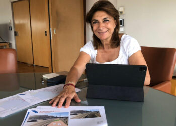 Martine Vassal présente à Gomet' lundi 23 mai le projet de piste cyclable entre le Vieux-Port et les Catalans (Crédit Gomet')