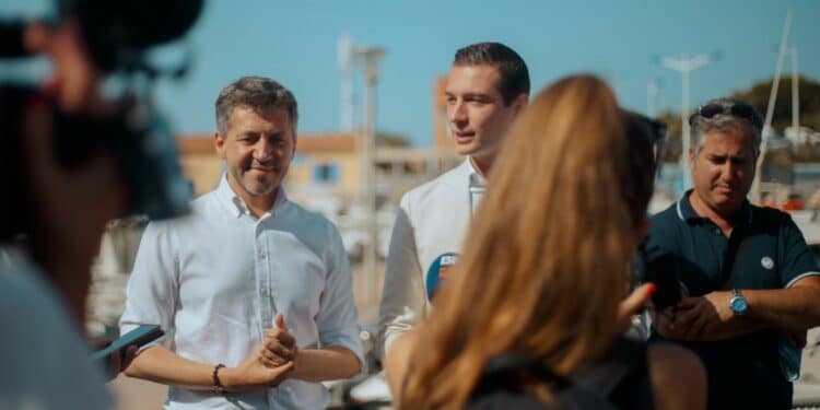 Frank Allisio, élu dans la 12e circonscription avec le président du RN Jordan Bardella (Crédit @J_Bardella)