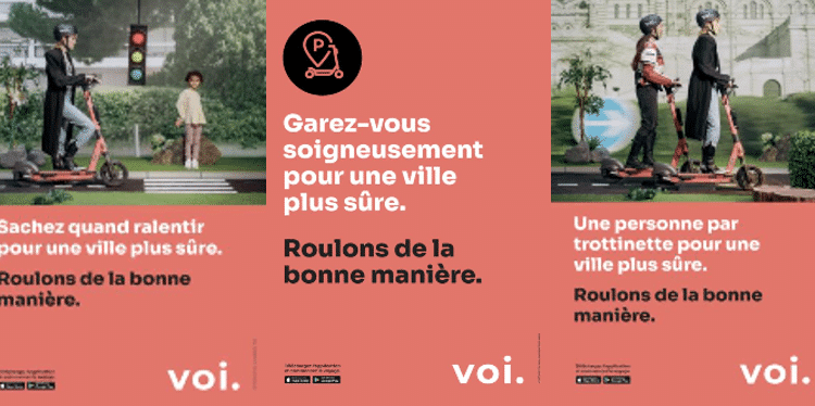 Les trottinettes Voi lancent une campagne de sécurité routière dans les rues de Marseille