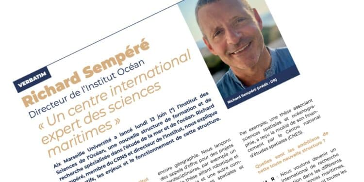 Institut de l’Océan, le « centre expert de l’économie bleue » (Richard Sempéré)