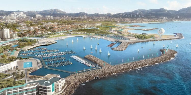 La Marina olympique du Roucas blanc accueillera les épreuves de voile des Jeux de Paris 2024 (crédit : Ville de Marseille)
