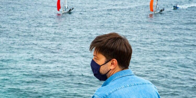 Benoît Payan en mai 2021 sur la Corniche à Marseille (Crédit Gomet'/archives)