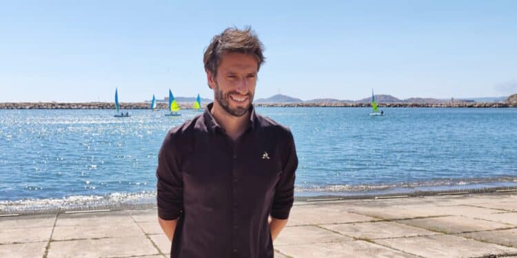 Tony Estanguet, président de Paris 2024 jeudi 7 juillet 2022 à la Marina du Roucas blanc (crédit : Rémi Liogier)